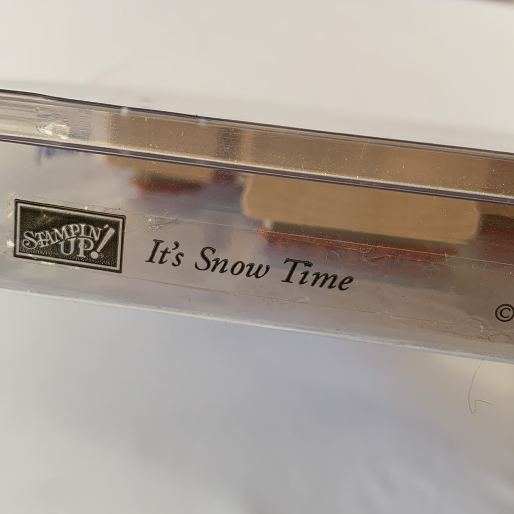 Stampin' Up IT'S SNOW TIME Mounted Wood Stamp Set RETIRED - Picture 3 of 3